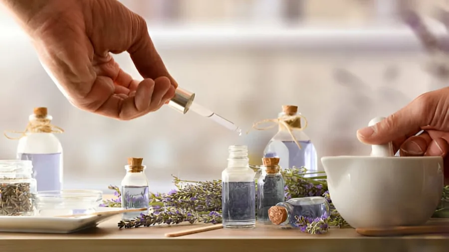 Un atelier de création de parfum